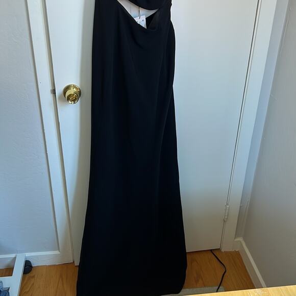 New NWT Cinq A Sept Sandra Cutout One Shoulder Gown In Black - Picture 8 of 8